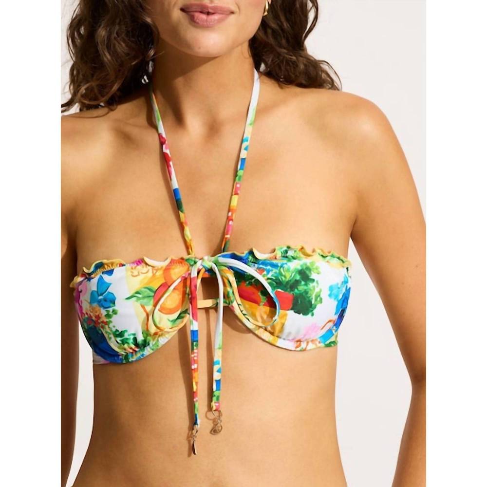 NEW SEAFOLLY ciao bella underwire bra bikini top in white - Picture 2 of 5